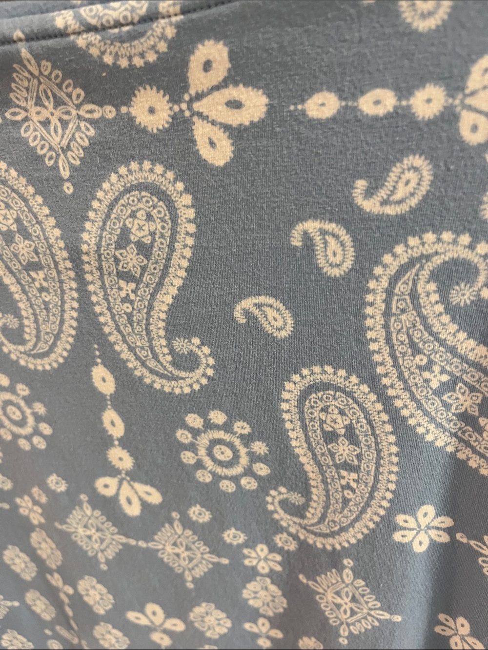 Talbots Light Blue Paisley & Floral Short Sleeve Tee - Picture 5 of 6